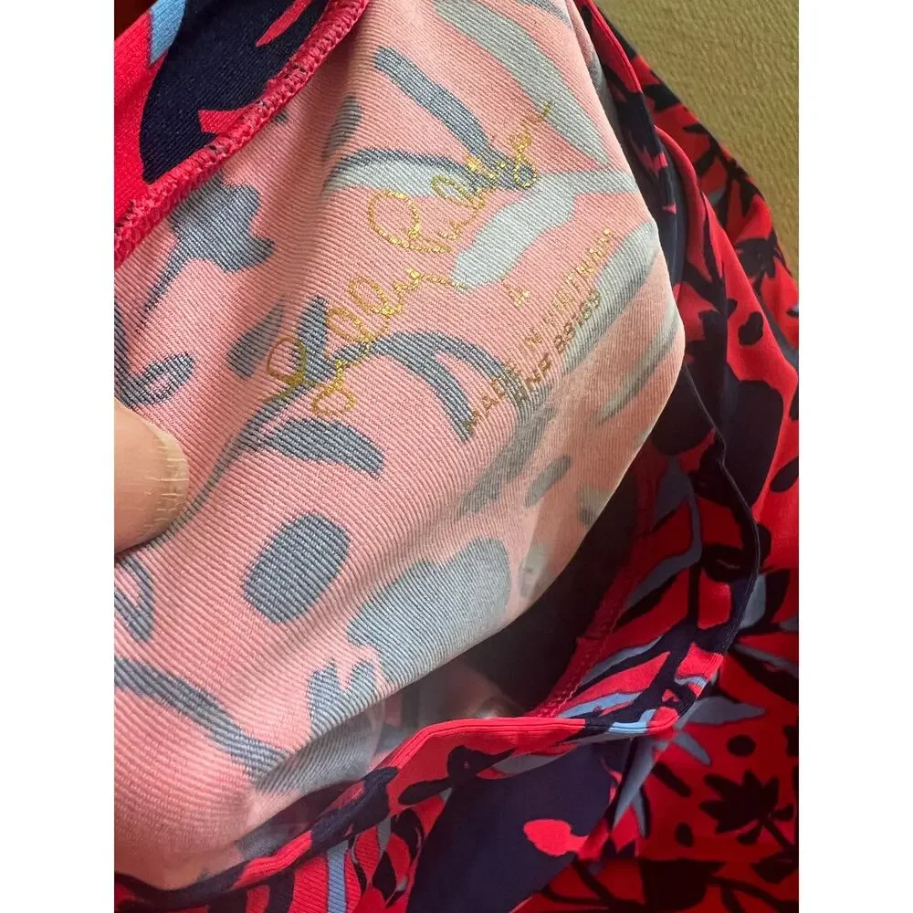 Lilly Pulitzer Bobby Rashguard Set Up Size 4 Ruby Red Heron My Own